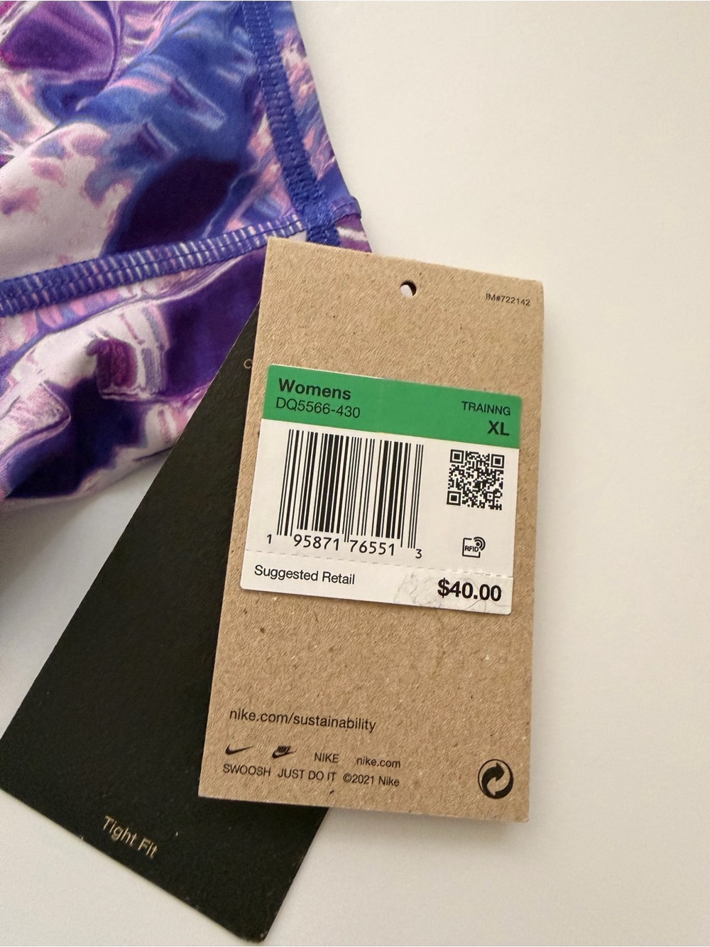 Nike Pro Purple and Pink Dry-Fit Racerback Sports Bra - Picture 7 of 7